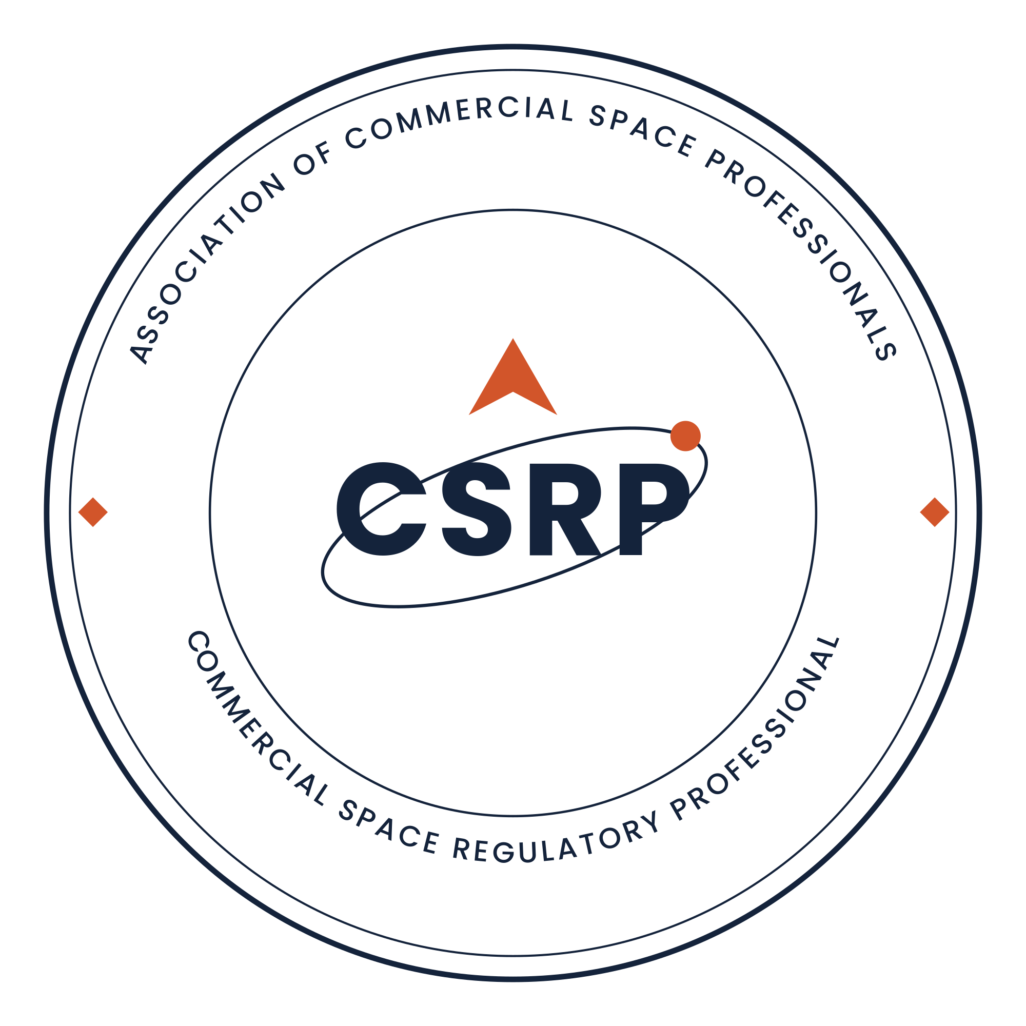Commercial Space Regulatory Professional (CSRP) certificate seal